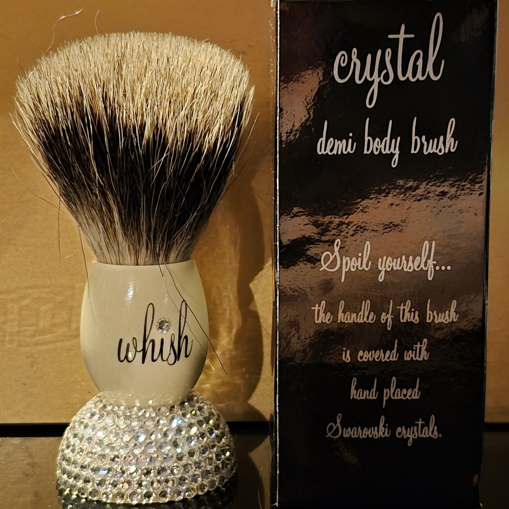 Whish Crystal Base Boar Bristle Demi Body Brush - Made in England